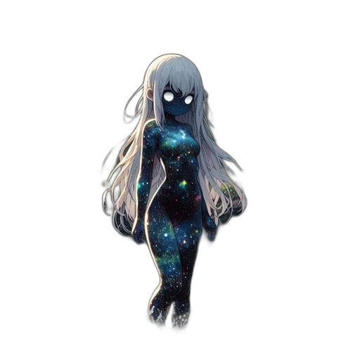 creature, dress, hair, mask transparent PNG cut-out