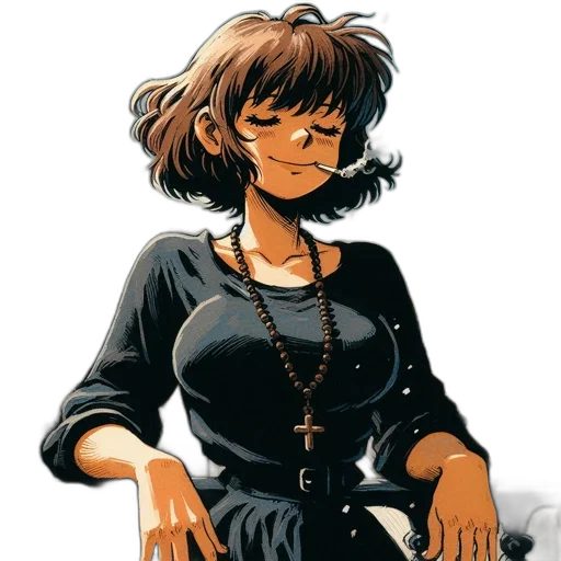 dress, jacket, staff, jewelry transparent PNG cut-out