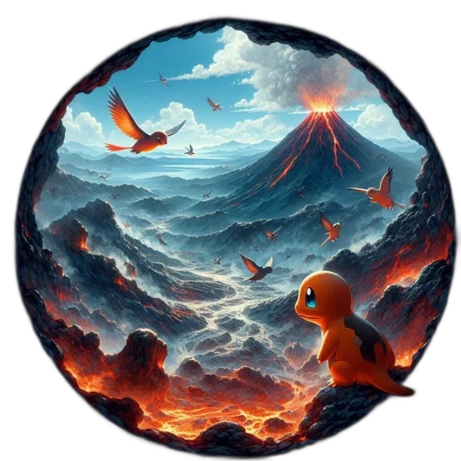 dragon, creature, umbrella, fantasy art transparent PNG cut-out