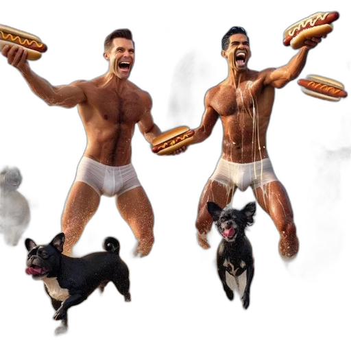 food, animal, concept art, two transparent PNG cut-out