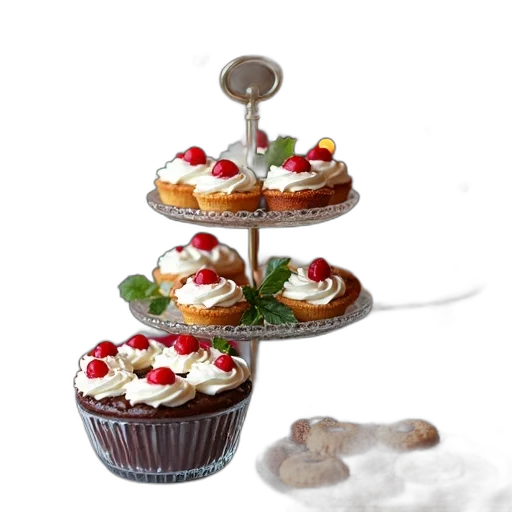 food, 3d render, photorealistic, festive transparent PNG cut-out