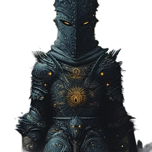 dragon, dress, sword, mask transparent PNG cut-out