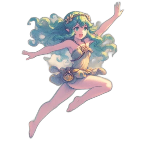 dress, crown, staff, jewelry transparent PNG cut-out