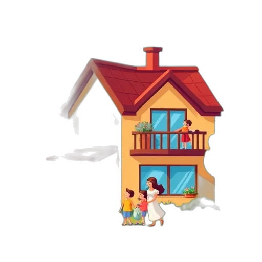 furniture, building, 3d render, concept art transparent PNG cut-out