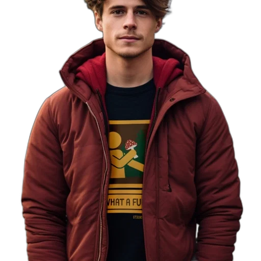 jacket, face, staff, hair transparent PNG cut-out