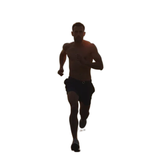 photorealistic, 3d render, man, jogging transparent PNG cut-out