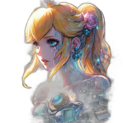 robot, face, dress, crown transparent PNG cut-out