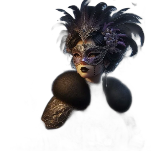 mask, hair, creature, crown transparent PNG cut-out