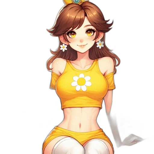 dress, staff, flower, pixel art transparent PNG cut-out