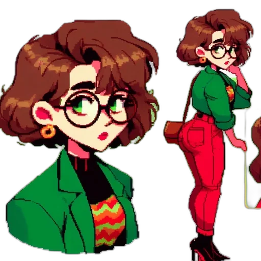 jacket, pixel art, concept art, cartoon transparent PNG cut-out