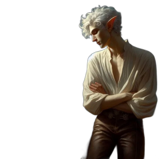 jacket, staff, creature, sword transparent PNG cut-out