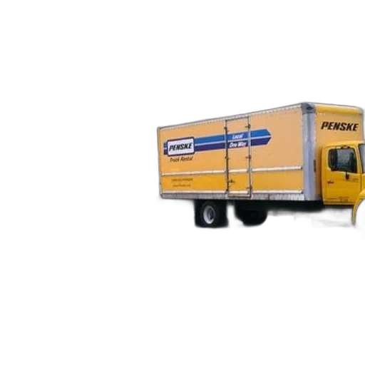 two, penske, trucks, parked transparent PNG cut-out