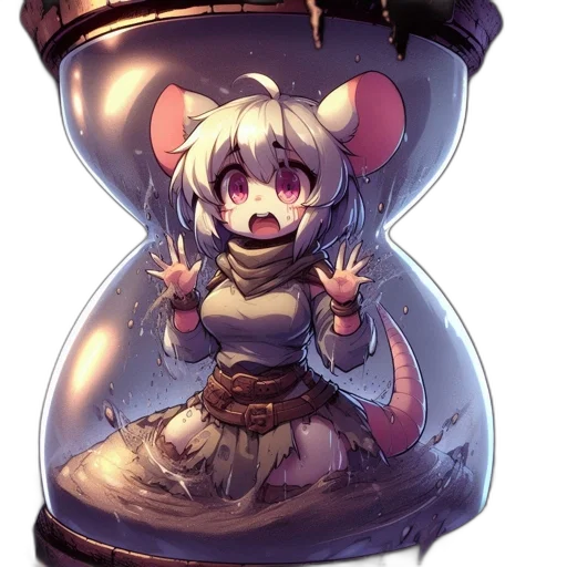 staff, dress, bottle, robot transparent PNG cut-out