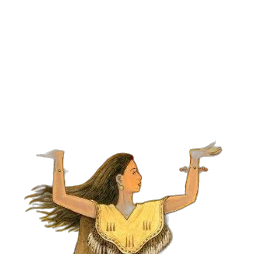 hair, dress, staff, creature transparent PNG cut-out