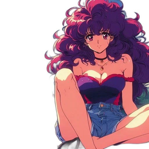 dress, anime, vaporwave, concept art transparent PNG cut-out