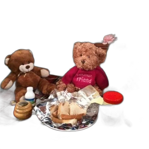 food, 3d render, forest, teddy transparent PNG cut-out