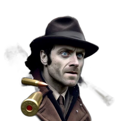 staff, hat, weapon, face transparent PNG cut-out