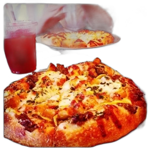 food, 3d render, photorealistic, pizza transparent PNG cut-out