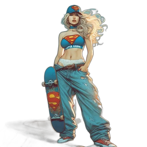 comic book art, concept art, fantasy art, cyberpunk transparent PNG cut-out