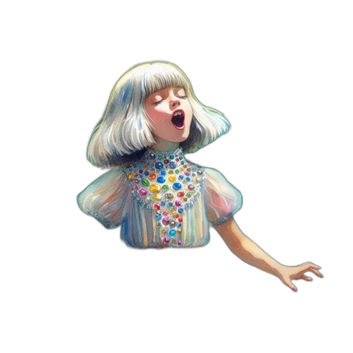 hair, dress, creature, face transparent PNG cut-out