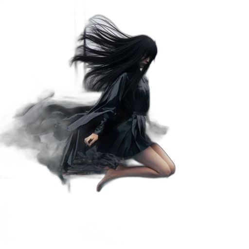 dress, hair, mask, dragon transparent PNG cut-out