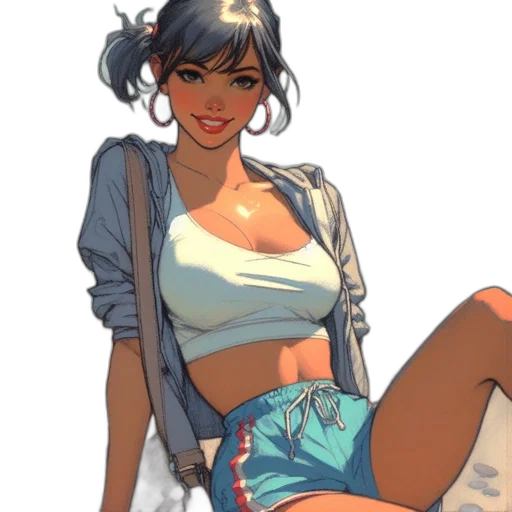 dress, jacket, anime, concept art transparent PNG cut-out