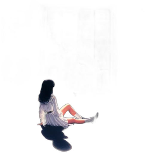 dress, shoes, furniture, hair transparent PNG cut-out