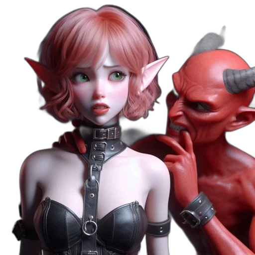 3d render, concept art, fantasy art, red transparent PNG cut-out