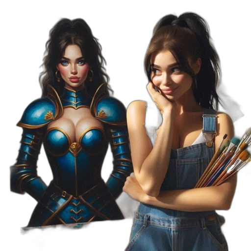 fantasy art, concept art, pixel art, comic book art transparent PNG cut-out