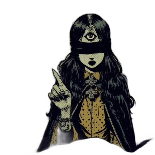 jewelry, jacket, staff, mask transparent PNG cut-out