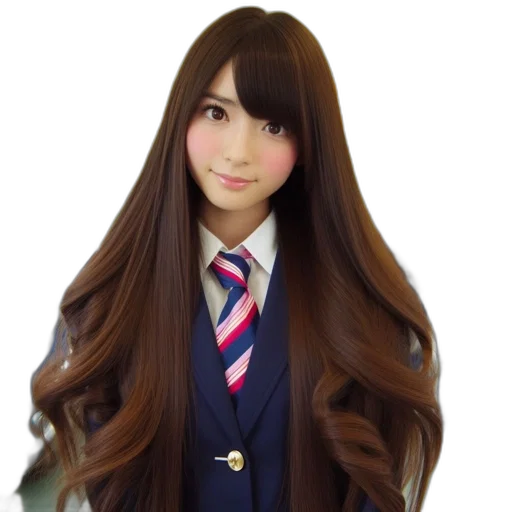 hair, face, jacket, staff transparent PNG cut-out
