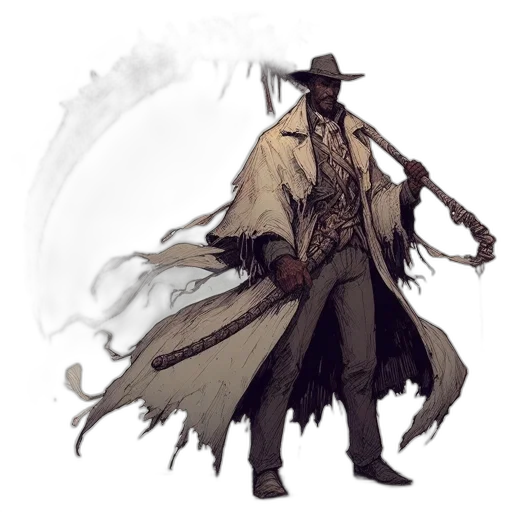 staff, hat, weapon, concept art transparent PNG cut-out