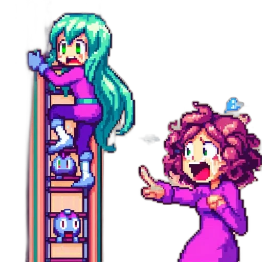 pixel art, vaporwave, anime, concept art transparent PNG cut-out