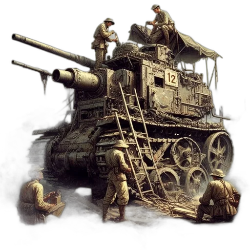 weapon, car, concept art, photorealistic transparent PNG cut-out