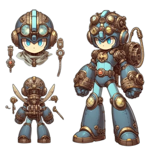 robot, concept art, 3d render, fantasy art transparent PNG cut-out