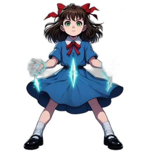dress, staff, flower, weapon transparent PNG cut-out