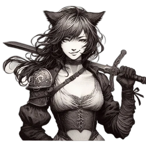 staff, weapon, sword, fantasy art transparent PNG cut-out