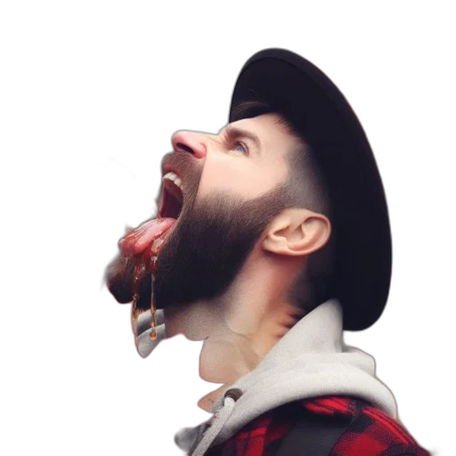 face, hat, jacket, crown transparent PNG cut-out
