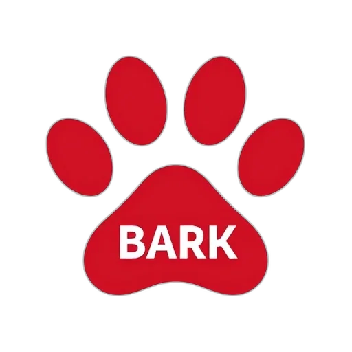 red, paw, print, word transparent PNG cut-out