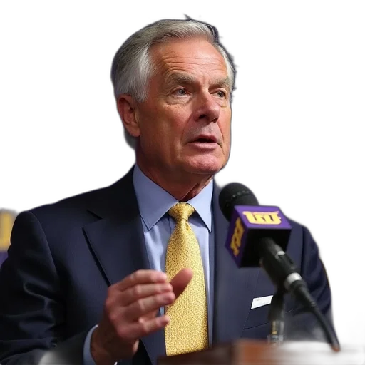 lsu, football, coach, bill transparent PNG cut-out