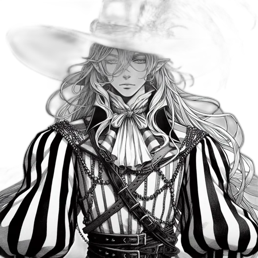 hat, jacket, sword, weapon transparent PNG cut-out