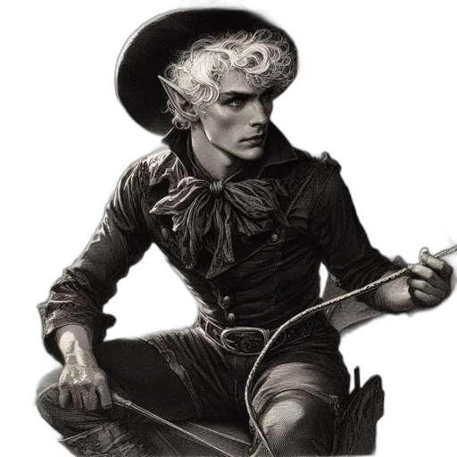 staff, hat, sword, face transparent PNG cut-out
