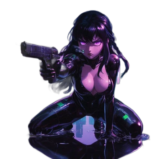 weapon, robot, cyberpunk, concept art transparent PNG cut-out