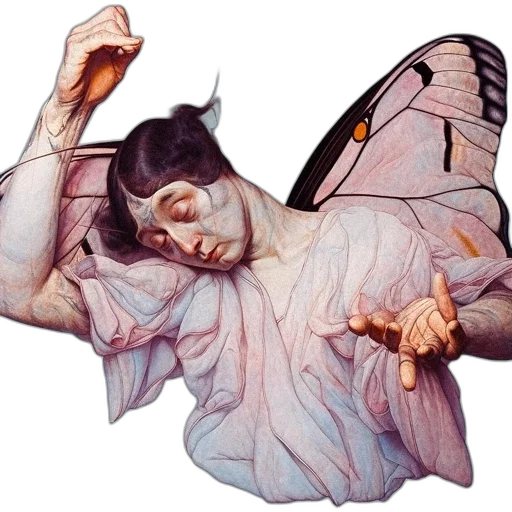 staff, face, creature, jacket transparent PNG cut-out