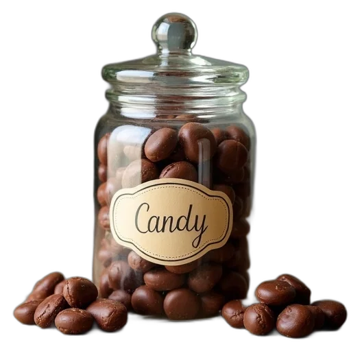 food, 3d render, photorealistic, candy transparent PNG cut-out