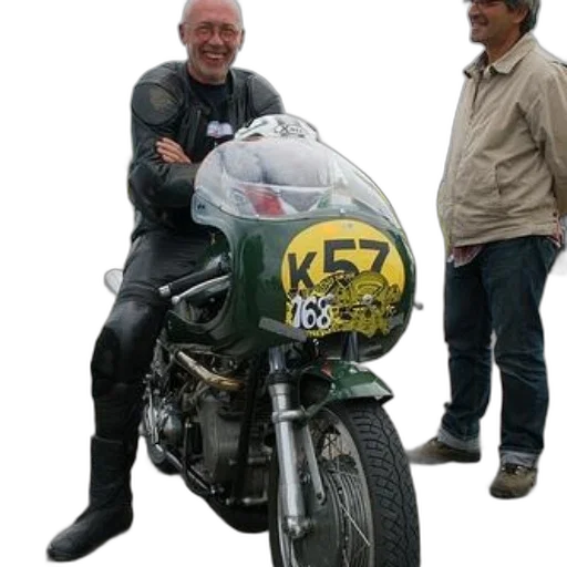 jacket, man, leather, sits transparent PNG cut-out