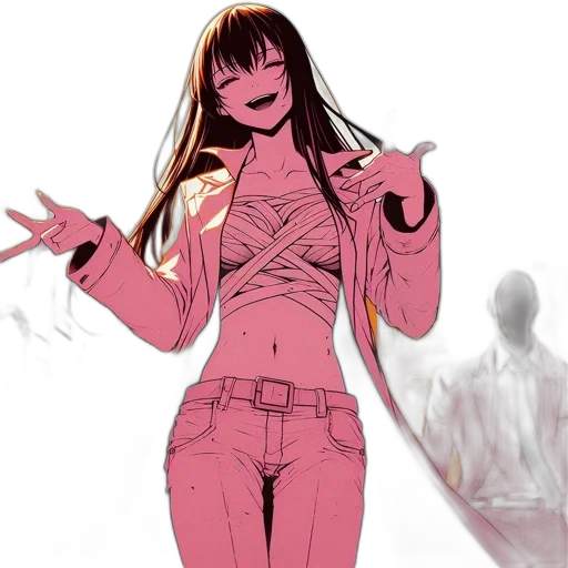 creature, jacket, dress, concept art transparent PNG cut-out