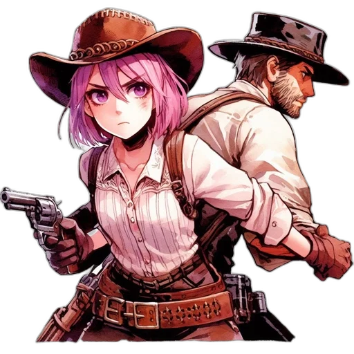 weapon, hat, staff, comic book art transparent PNG cut-out