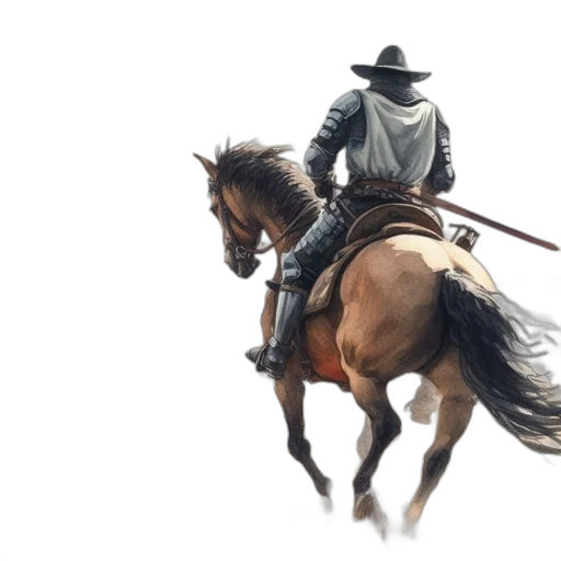 hat, sword, concept art, photorealistic transparent PNG cut-out
