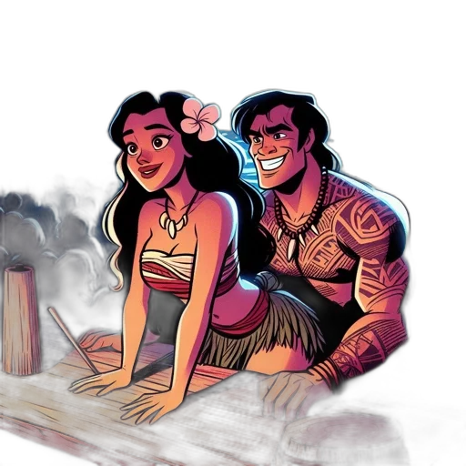 comic book art, concept art, cartoon, fantasy art transparent PNG cut-out